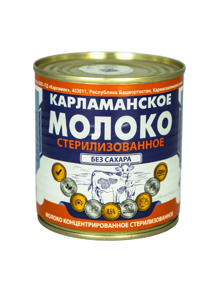 МОЛОКО КОНЦ КАРЛАМАНСКОЕ 300Г Ж/Б 8,5%