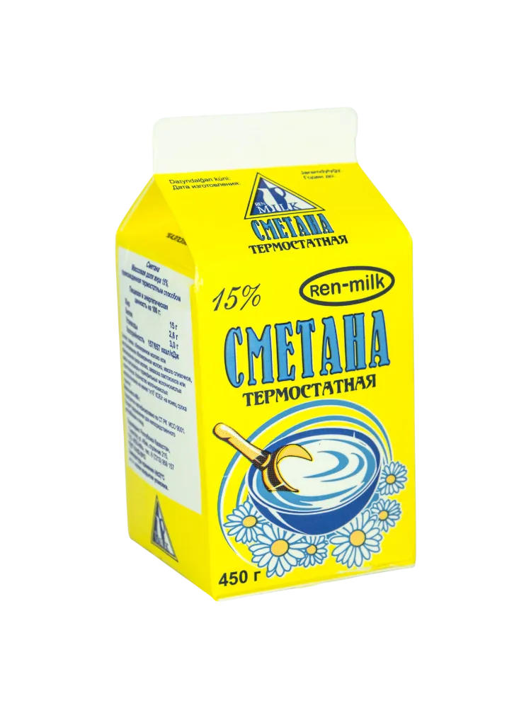СМЕТАНА REN-MILK 450МЛ 15% Т/П