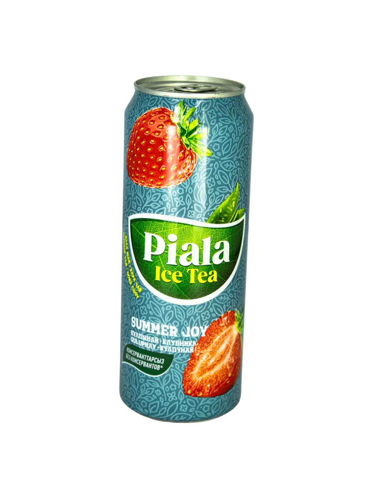 ЧАЙ ХОЛ PIALA ICE TEA 0.45Л КЛУБНИКА Ж/Б