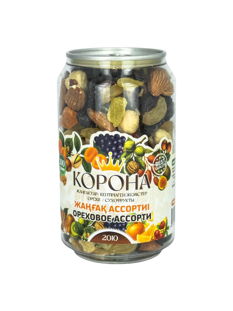 ОРЕХОВОЕ АССОРТИ КОРОНА 200Г БАНКА