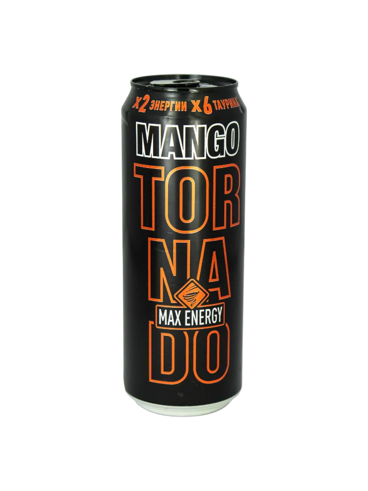 НАПИТОК ЭНЕРГЕТ TORNADO 0,45Л MAX ENERGY MANGO Ж/Б