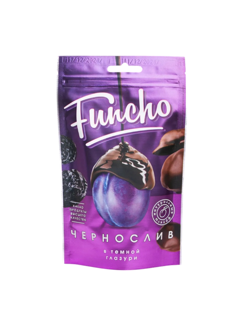 ЧЕРНОСЛИВ FUNCHO В ТЕМНОЙ ГЛАЗУРИ 100Г