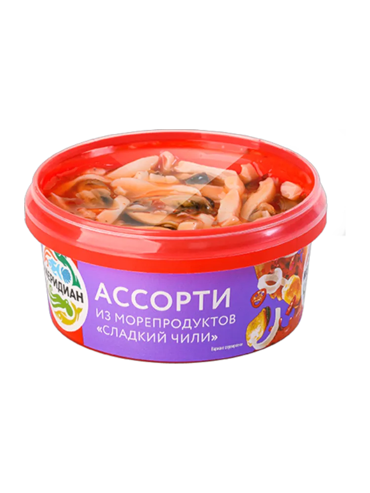 АССОРТИ МЕРИДИАН 180Г МОРЕПРОДУКТЫ В СОУСЕ СЛАДКИЙ ЧИЛИ