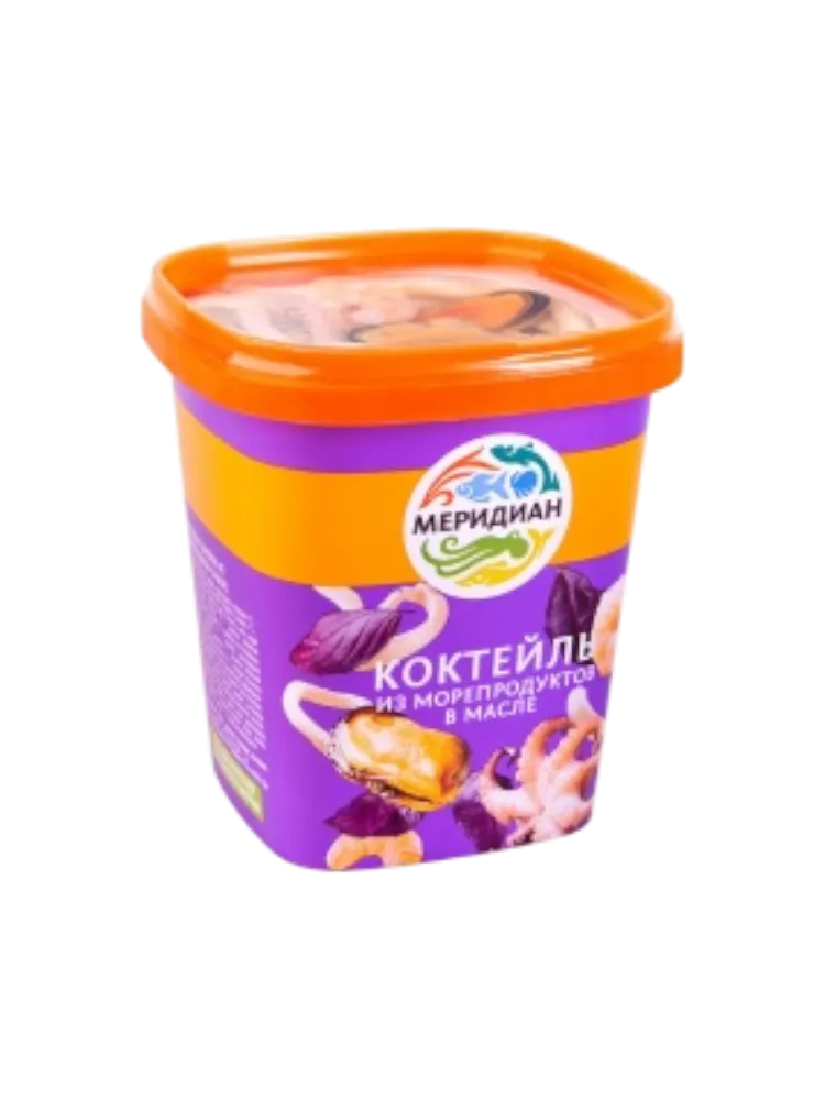 КОКТЕЙЛЬ МЕРИДИАН 270Г МОРЕПРОДУКТЫ В МАСЛЕ