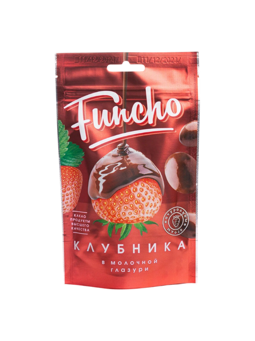 ДРАЖЕ FUNCHO КЛУБНИКА В МОЛОЧНОЙ ГЛАЗУРИ 100Г