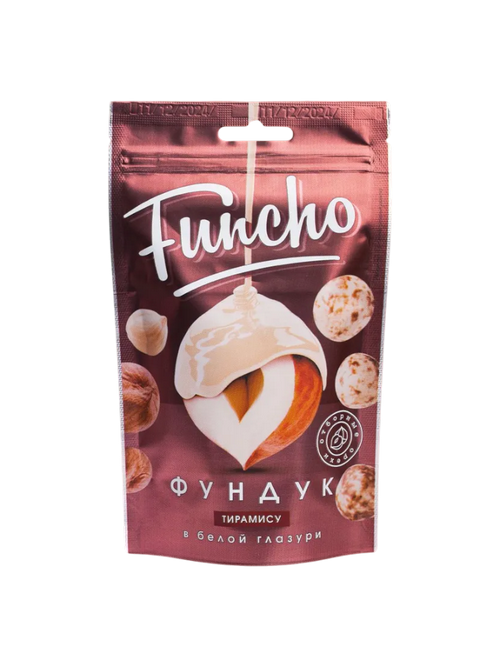 ДРАЖЕ FUNCHO ФУНДУК В БЕЛОЙ ГЛАЗУРИ ТИРАМИСУ 100Г