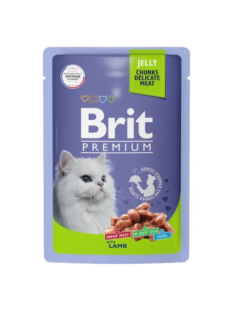 КОРМ Д/КОШЕК BRIT 85Г PREMIUM ЯГНЁНОК В ЖЕЛЕ ЖЕЛЕ