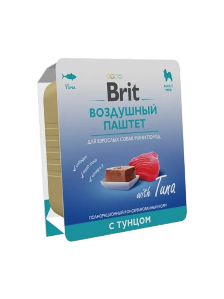 КОРМ Д/СОБАК BRIT 100Г PREMIUM ТУНЕЦ ПАШТЕТ