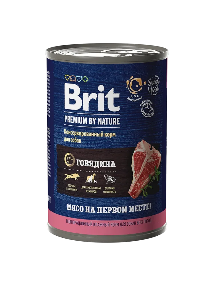 КОРМ Д/СОБАК BRIT 410Г PREMIUM BY NATURE ГОВЯДИНА