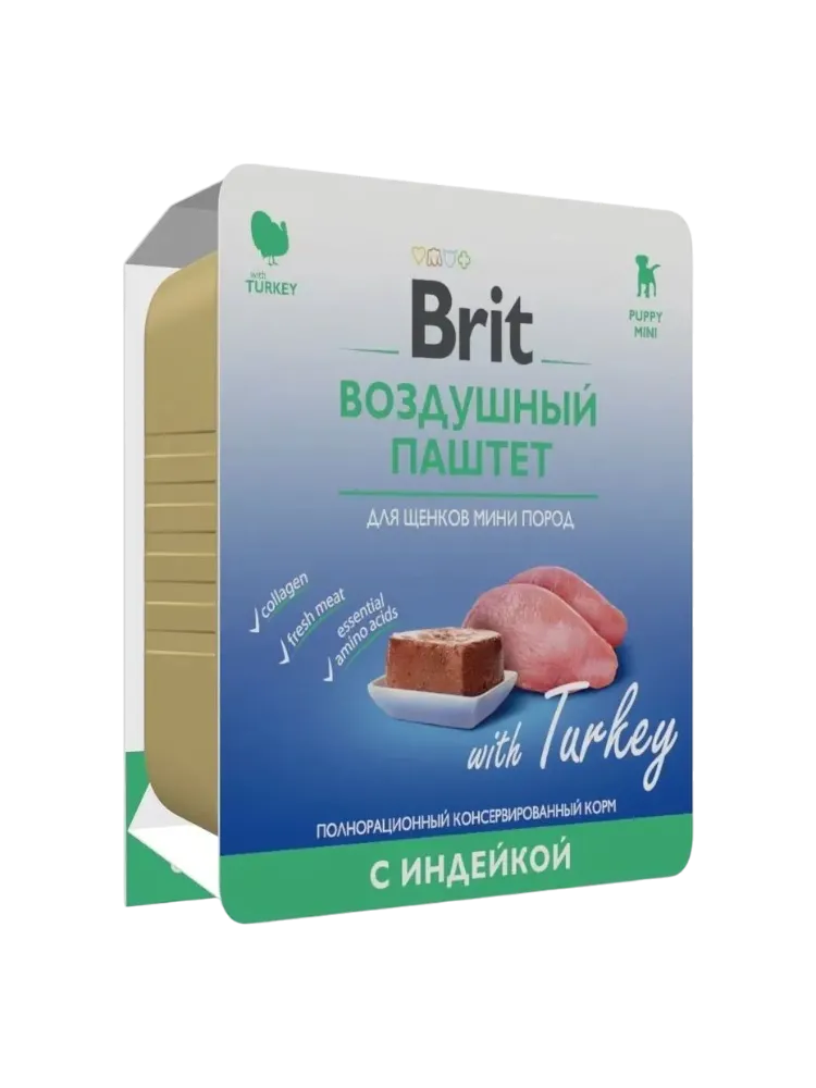 КОРМ Д/ЩЕНКОВ BRIT 100Г PREMIUM ИНДЕЙКА ПАШТЕТ