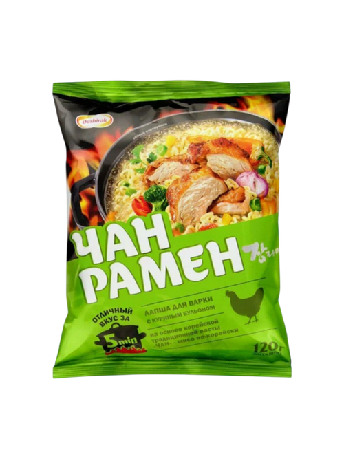 ЛАПША ЧАН РАМЕН 120Г ХАЛЯЛЬ С КУРИНЫМ БУЛЬОНОМ М/У - фото 1