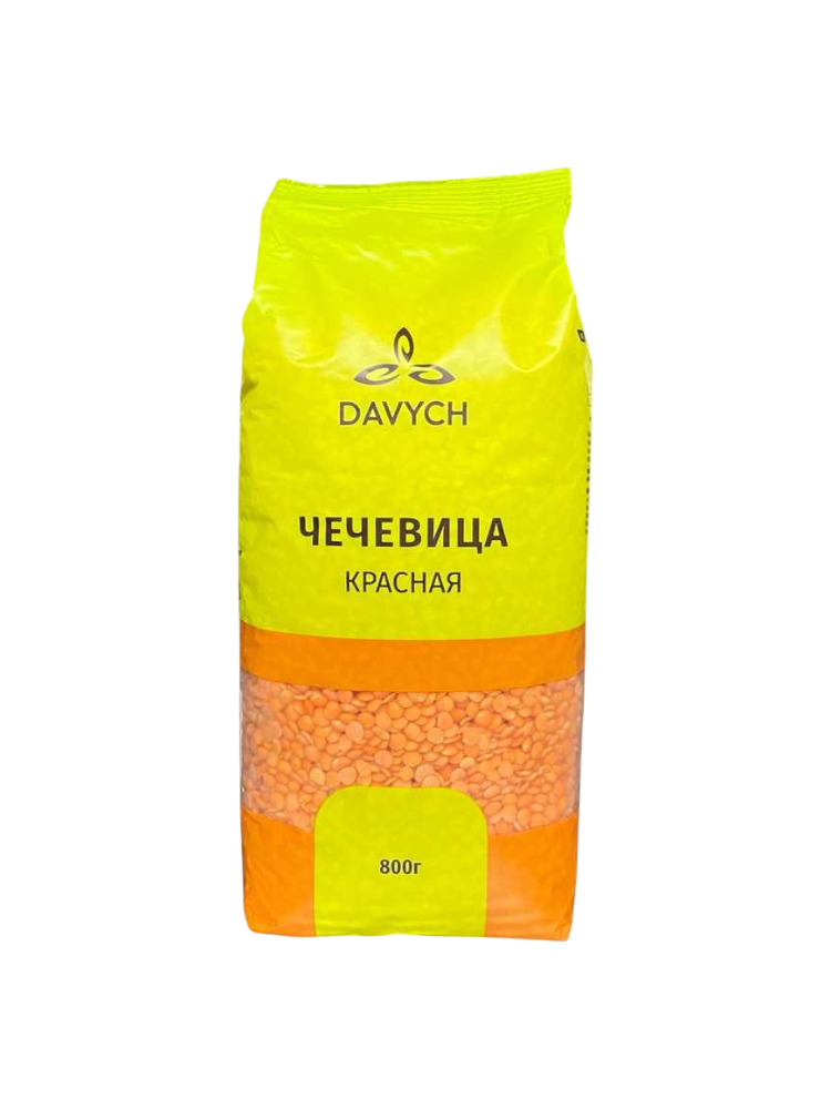 КРУПА DAVYCH ЧЕЧЕВИЦА КРАСНАЯ 800Г