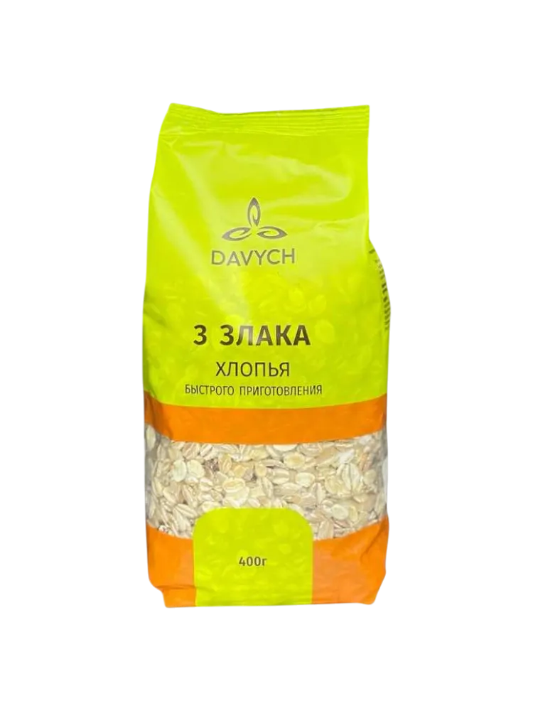 СМЕСЬ ХЛОПЬЕВ DAVYCH 3 ЗЛАКА 400Г
