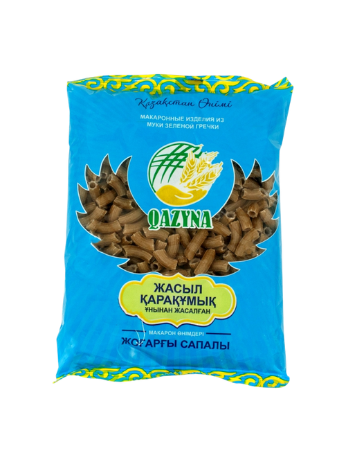 МАКАРОНЫ QAZYNA ИЗ МУКИ ЗЕЛЕНОЙ ГРЕЧКИ РОЖКИ 8 350ГР