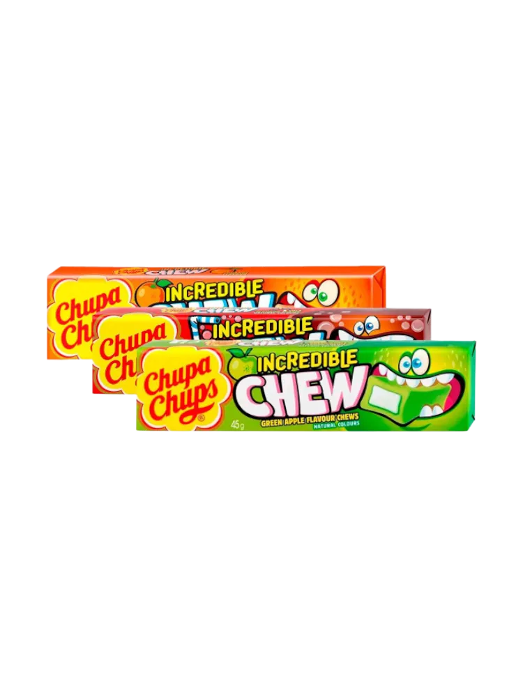 ЖЕВ КОНФЕТЫ CHUPA CHUPS INCREDIBLE CHEW АССОРТИ 45Г - фото 1