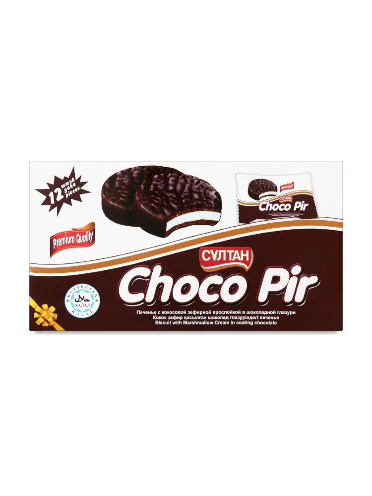 ПЕЧЕНЬЕ CHOCO PIR С КОКОС/ЗЕФИР ШОКОЛАДН/КАРАМЕЛЬН ВКУС 360ГР