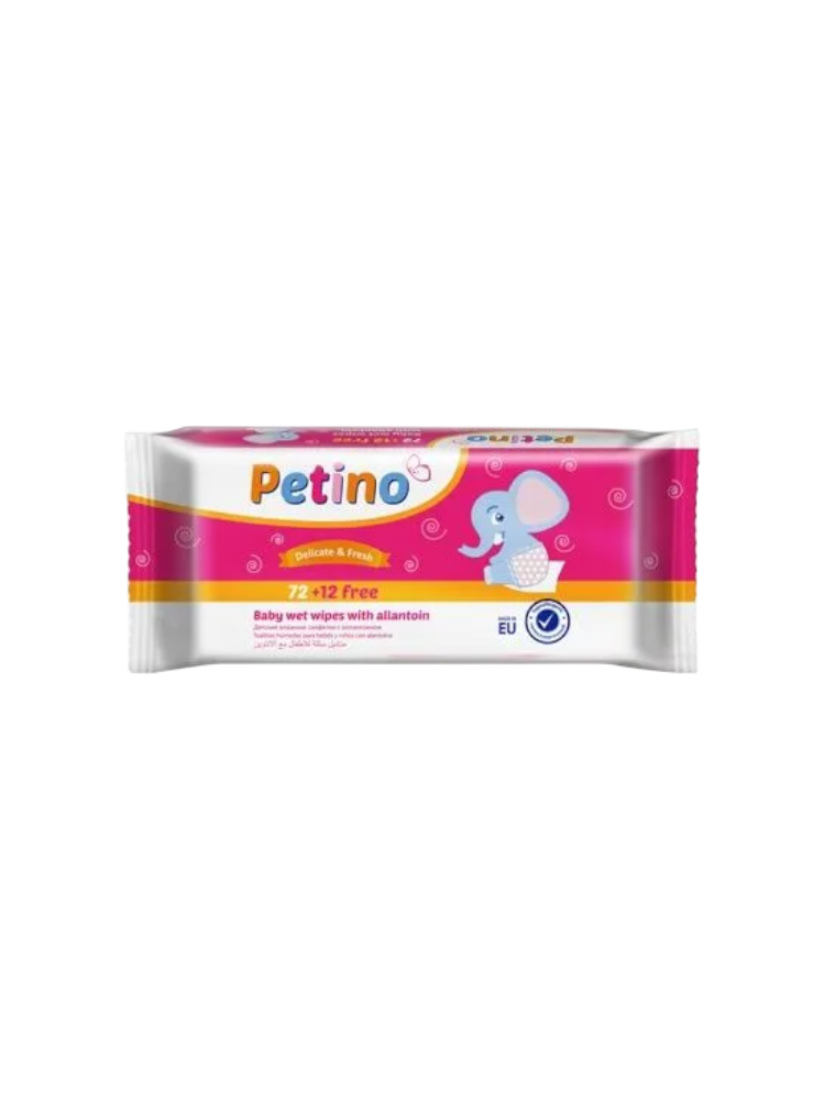 САЛФЕТКИ ВЛАЖ PETINO ДЕТ 72+12ШТ