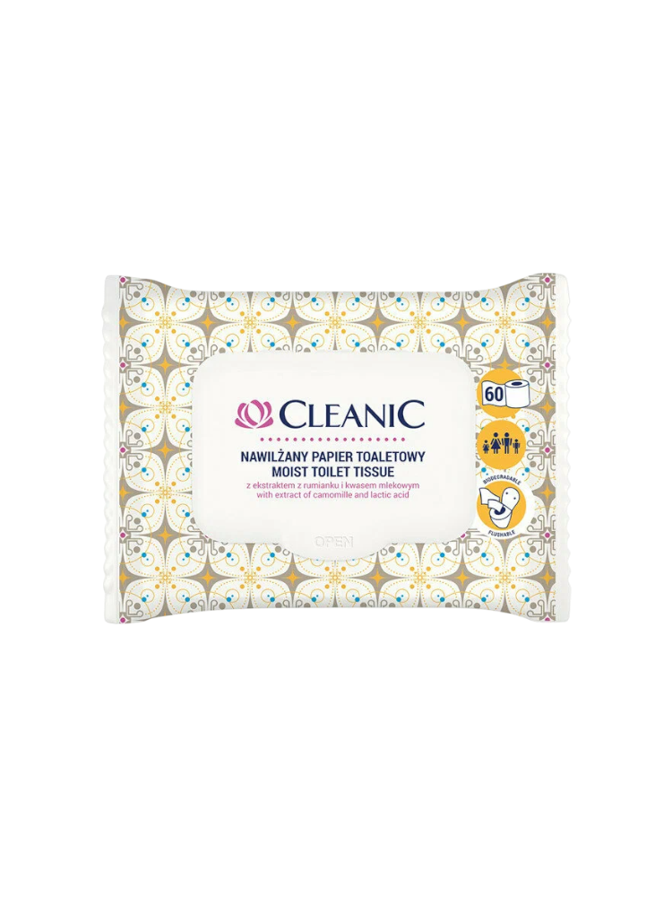 ТУАЛЕТ БУМАГА ВЛАЖ CLEANIC 60ШТ