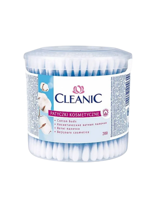 ВАТНЫЕ ПАЛОЧКИ CLEANIC 200ШТ КРУГЛАЯ