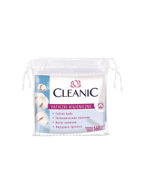 ВАТНЫЕ ПАЛОЧКИ CLEANIC 160ШТ ПАКЕТ
