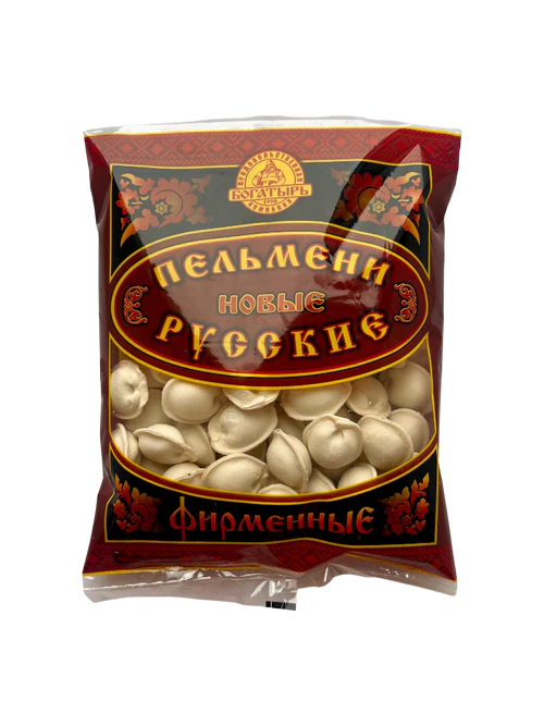 ПЕЛЬМЕНИ БОГАТЫРЬ 450Г НОВЫЕ РУССКИЕ ФИРМЕННЫЕ