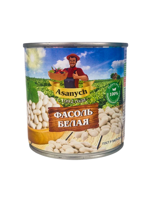 ФАСОЛЬ ASANYCH БЕЛАЯ 425МЛ Ж/Б КЛЮЧ
