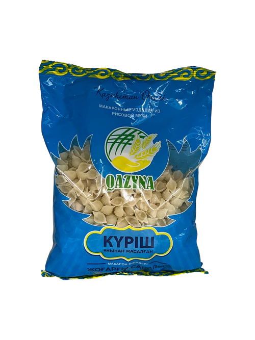 МАКАРОНЫ QAZYNA РИСОВЫЕ РАКУШКИ 350ГР