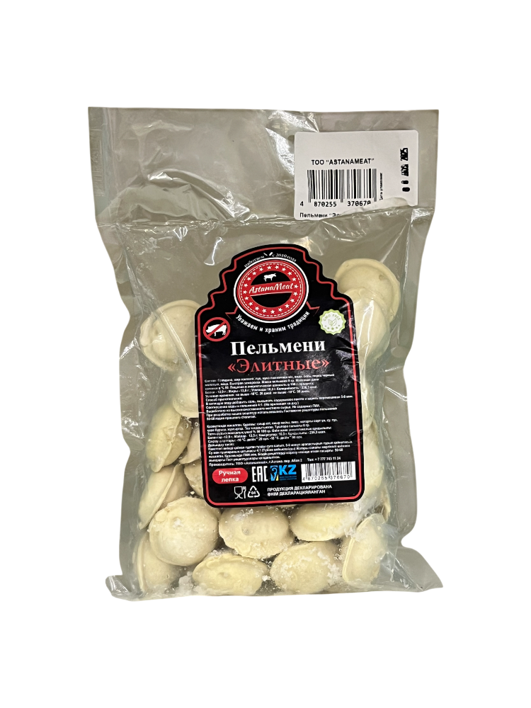 ПЕЛЬМЕНИ ASTANAMEAT ЭЛИТНЫЕ ХАЛАЛ 400Г