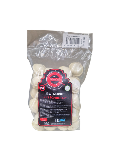 ПЕЛЬМЕНИ ASTANAMEAT ИЗ КОНИНЫ ХАЛАЛ 400Г