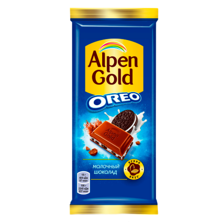 ШОК ALPEN GOLD SUPER OREO 120Г МОЛ ВАНИЛЬ/ПЕЧЕНЬЕ