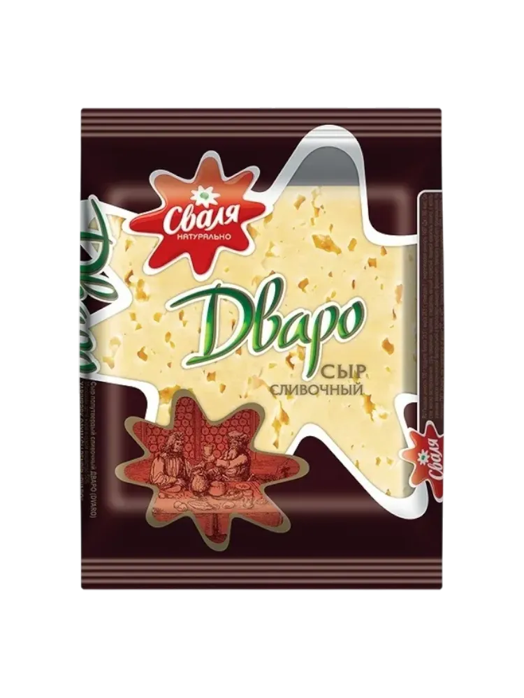 СЫР СВАЛЯ 250Г DVARO 50% БРУСОК П/ТВ