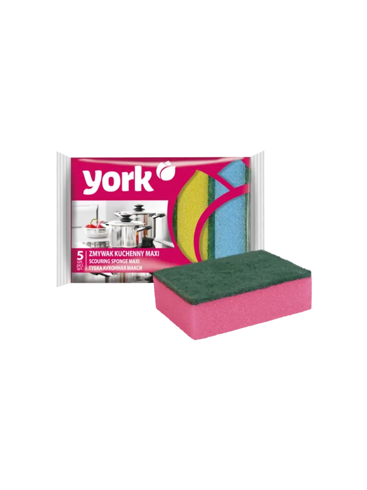 ГУБКА YORK Д/ПОСУДЫ MAXI 5ШТ 