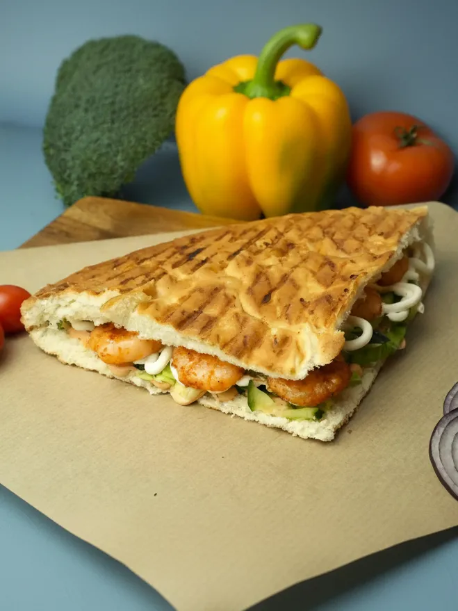 Донер немецкий в лепешке с креветками от Top Doner