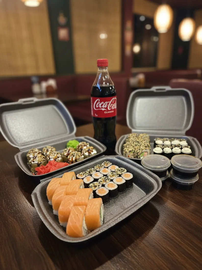 Самурай 56шт+Cola 1L от JaDi
